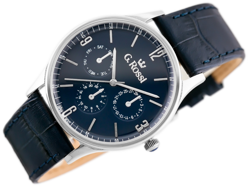 G. ROSSI WATCH - 10737A-6F1 (zg258e) blue/silver + BOX