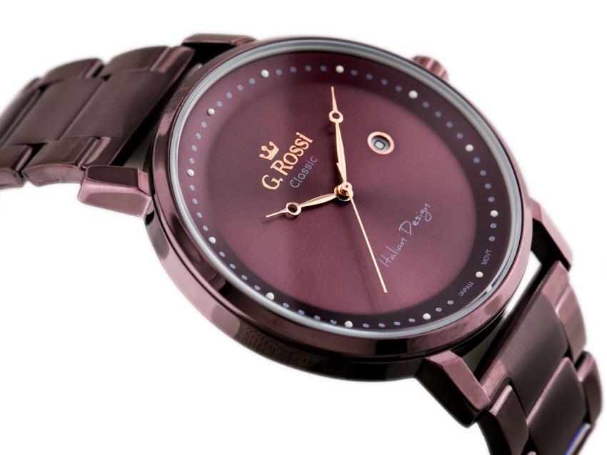 G. ROSSI WATCH - C6182B-2B3 (zg256d) violet + BOX