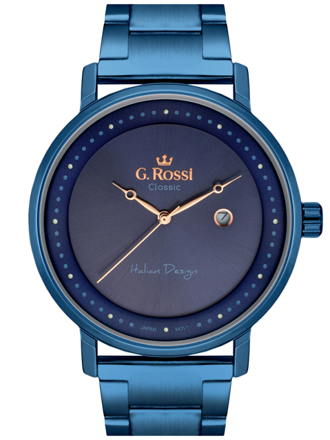 G. ROSSI WATCH - C6182B-6F3 (zg256e) blue + BOX