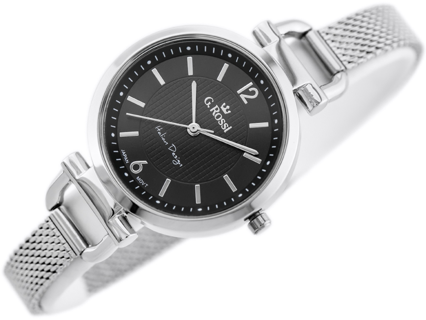 G. ROSSI WATCH - LESTI - 3652B (zg772b) - silver/black + BOX