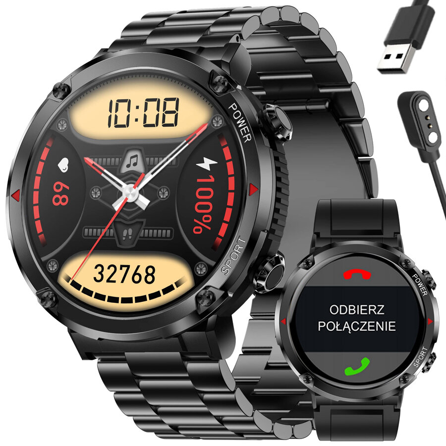 GRAVITY GT21-1 MEN'S SMARTWATCH - BLUETOOTH CALL, ADDITIONAL BELT (sg025a)