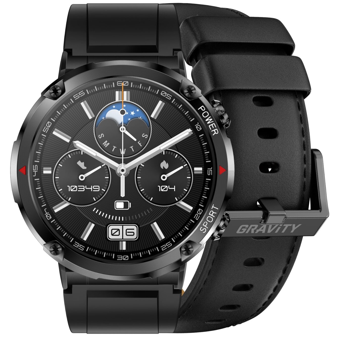 GRAVITY GT21-3 MEN'S SMARTWATCH - BLUETOOTH CALL, ADDITIONAL BELT (sg025c)