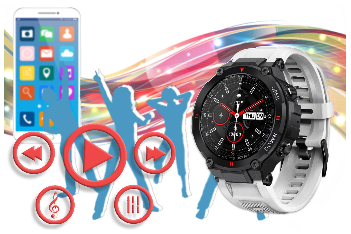 GRAVITY GT7-6 MEN'S SMARTWATCH - MAKING CALLS (sg016f)