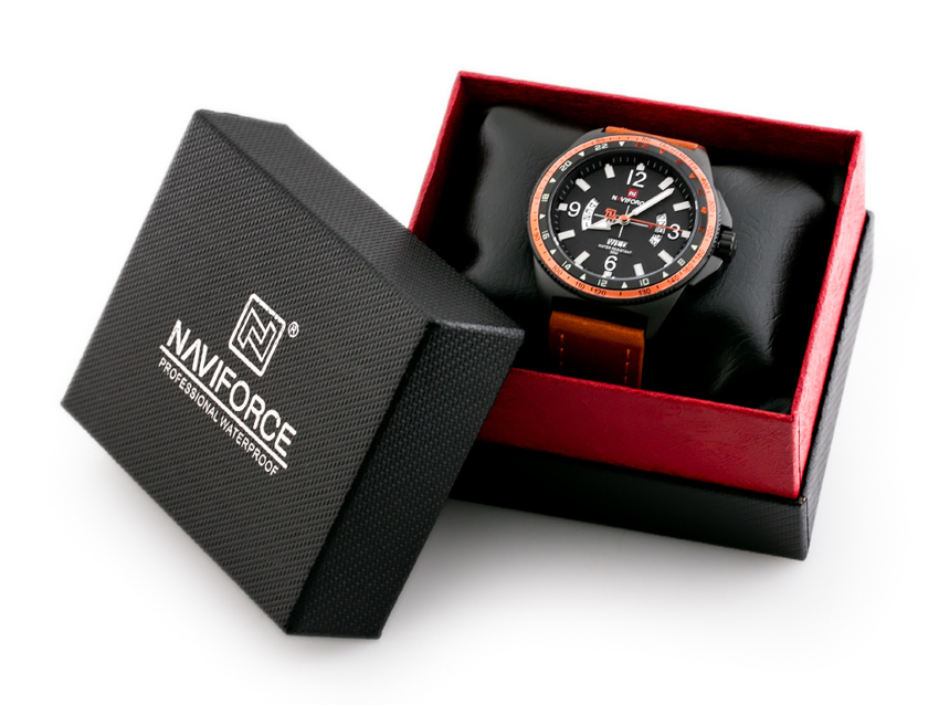 Gift box for watch - Naviforce - black and red