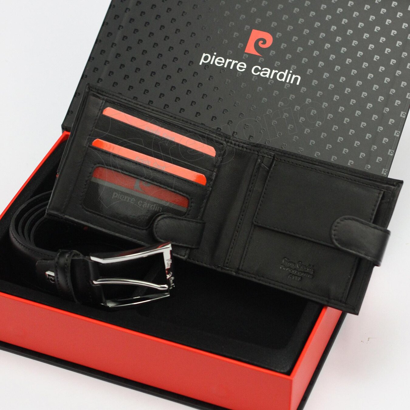 Gift set of 10: BELT + PIERRE CARDIN WALLET