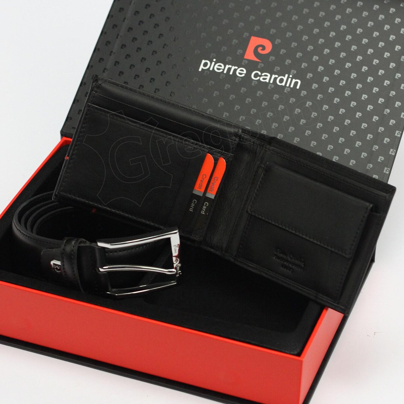 Gift set of 11: PIERRE CARDIN belt + wallet