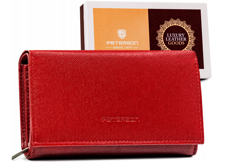 Leather wallet RFID PETERSON  PTN RD-07-GCLS