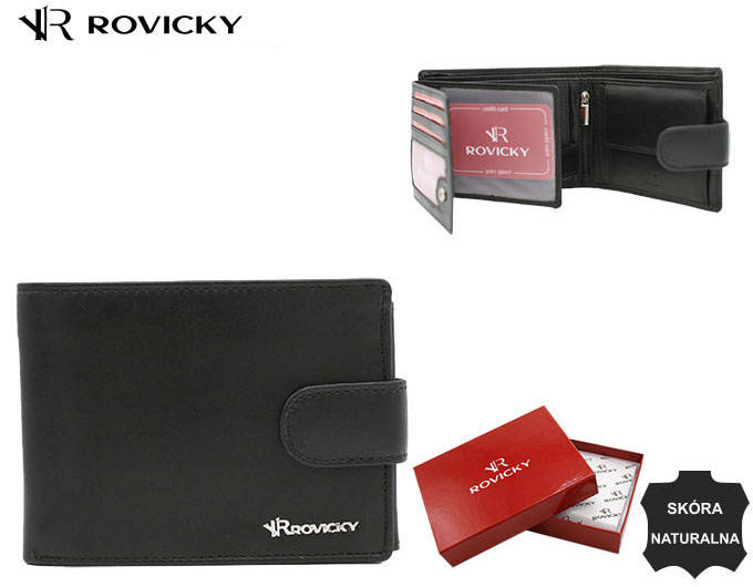 Leather wallet RFID ROVICKY R-N992L-VCT