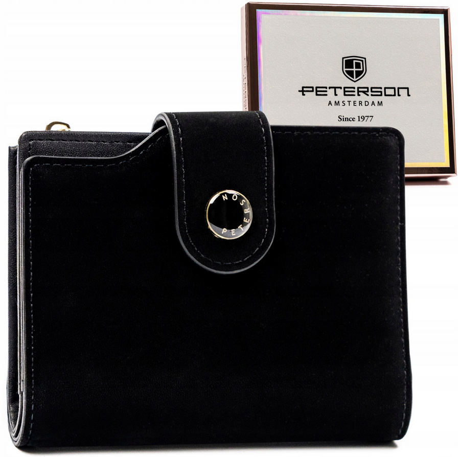 Leatherette wallet RFID PETERSON PTN 012-WEI