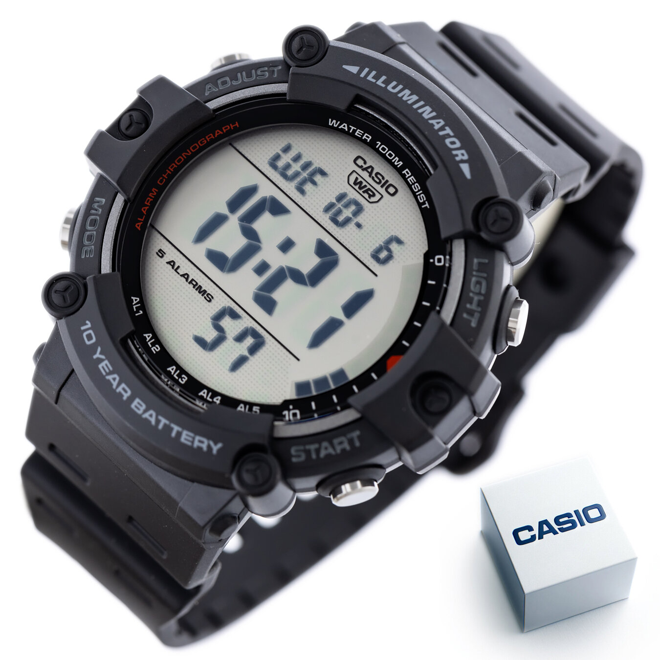 MEN'S WATCH CASIO SPORT ILLUMINATOR AE-1500WH-1A+ BOX