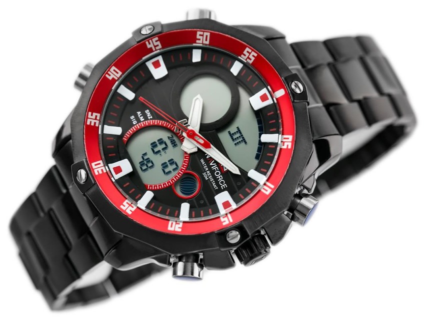 NAVIFORCE CIRRUS MALE WATCH (zn010e)- black/red