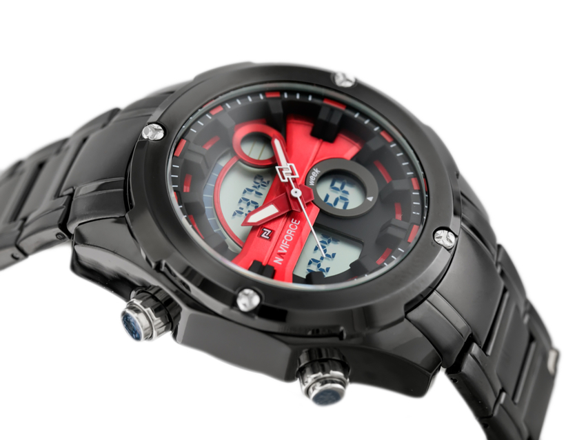 NAVIFORCE GLOCK MEN'S WATCH (zn039c) - black/red