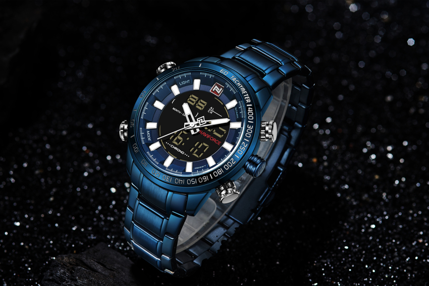 NAVIFORCE MEN'S WATCH - NF9093 (zn041f) - blue + BOX