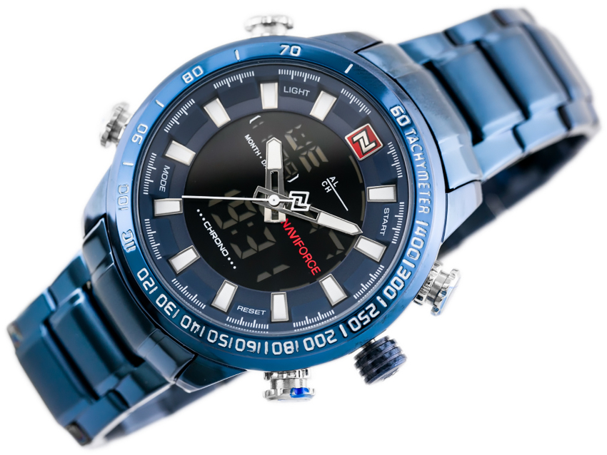 NAVIFORCE MEN'S WATCH - NF9093 (zn041f) - blue + BOX