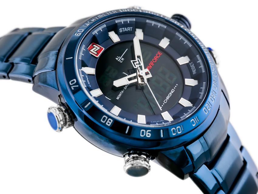 NAVIFORCE MEN'S WATCH - NF9093 (zn041f) - blue + BOX