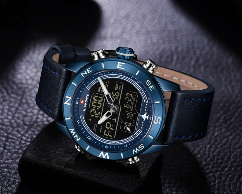 NAVIFORCE MEN'S WATCH - NF9144 (zn077e) - blue + box