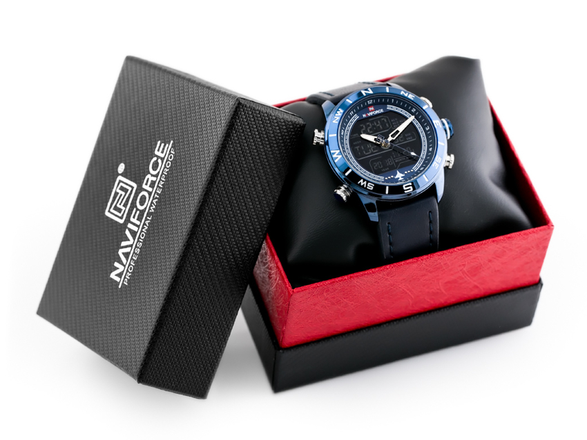 NAVIFORCE MEN'S WATCH - NF9144 (zn077e) - blue + box