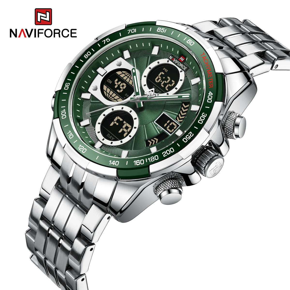 NAVIFORCE MEN'S WATCH NF9197S S/S/GN + BOX