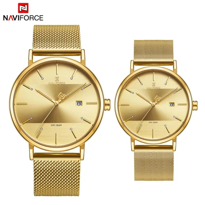 PRESENT SET OF 2 WATCHES (MEN'S AND WOMEN'S) NAVIFORCE - NF3008G+L (zn113c)