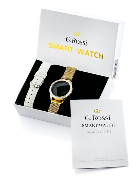 SMARTWATCH G. Rossi G.RSWBF2-4D1-2 gold/black + dodatkowy PASEK (sg002d)