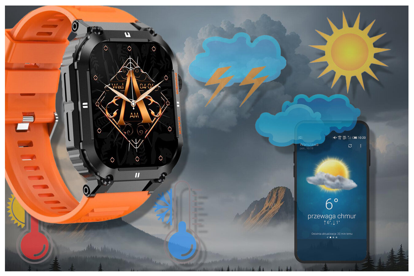 SMARTWATCH MEN'S GRAVITY GT6-3 - CONNECTIONS MAKER, SNOW MONITOR (sg020c)