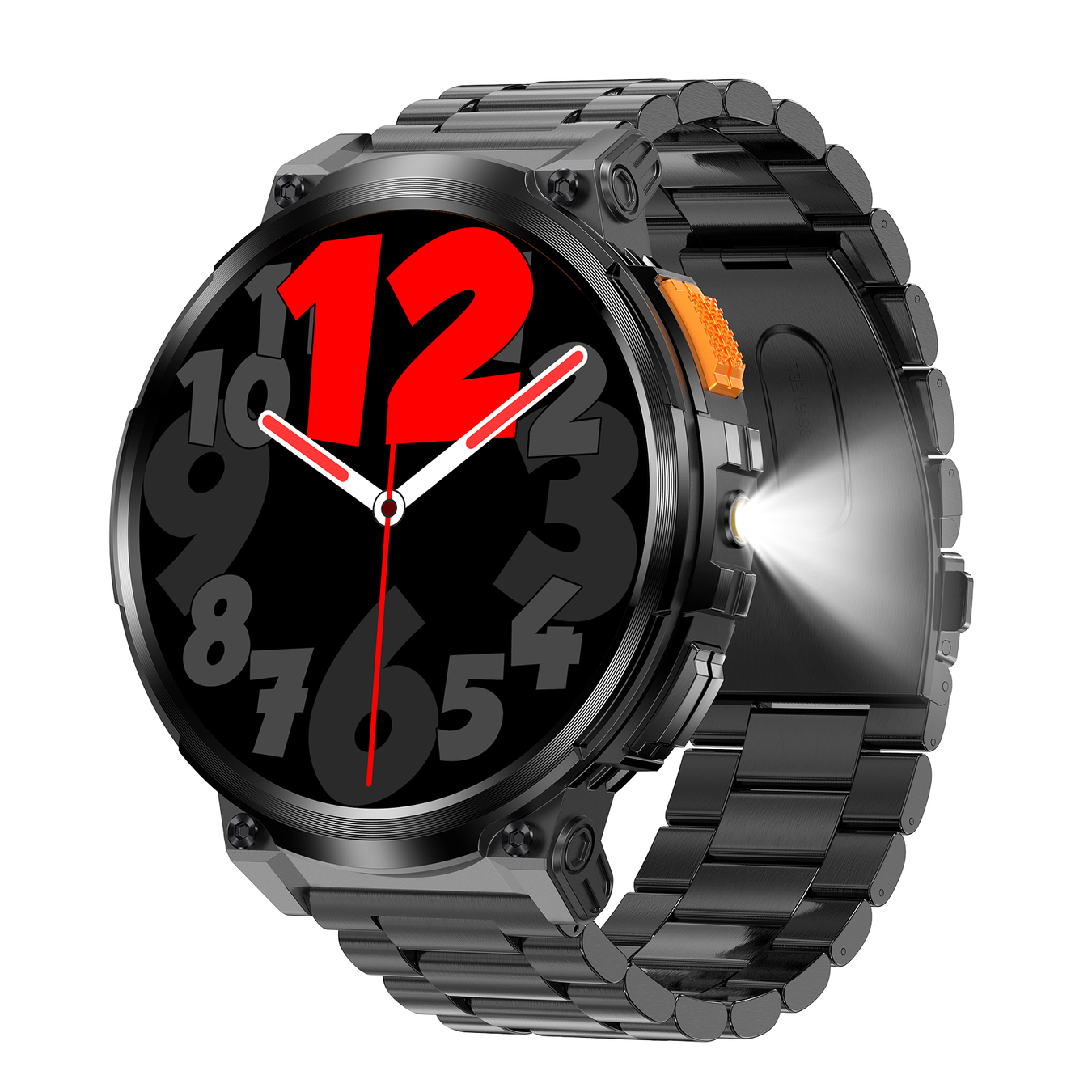 SMARTWATCH MĘSKI GRAVITY GT23-1 - LATARKA, DODATKOWY PASEK  (sg031a)