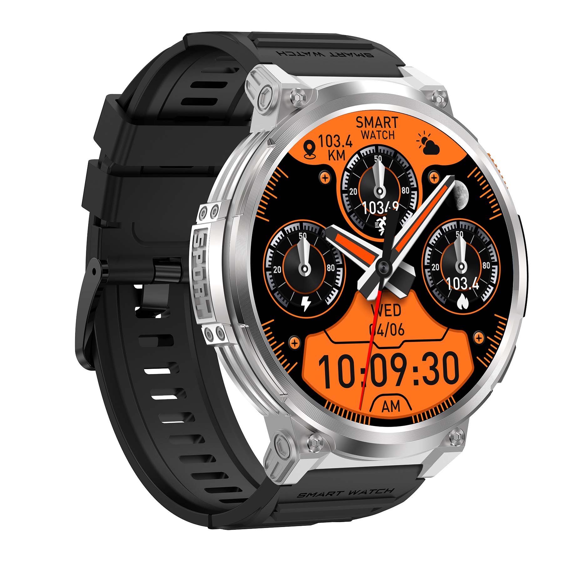 SMARTWATCH MĘSKI GRAVITY GT23-4 - LATARKA, DODATKOWY PASEK  (sg031d)