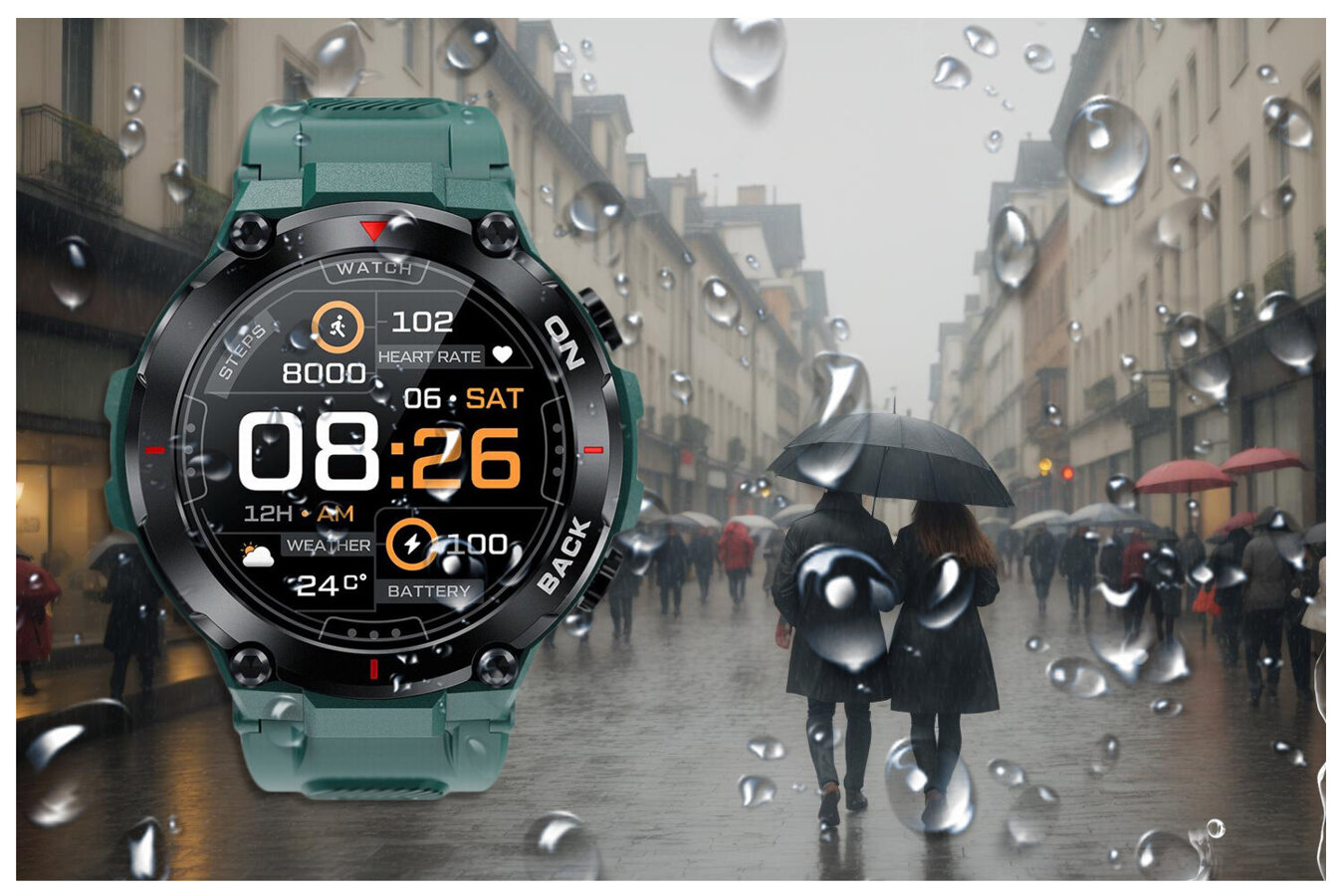 SMARTWATCH MĘSKI GRAVITY GT8-3 - GPS (sg017c)