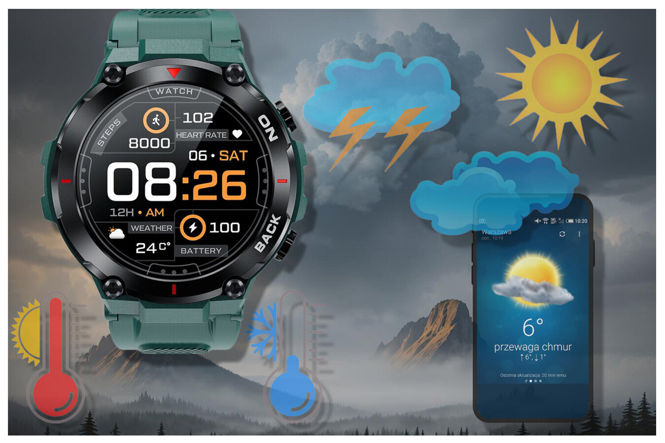 SMARTWATCH MĘSKI GRAVITY GT8-3 - GPS (sg017c)