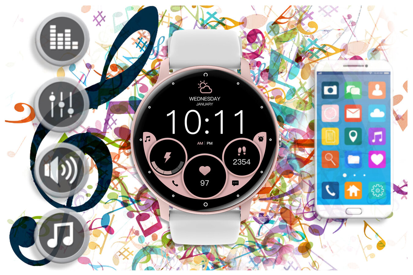 SMARTWATCH UNISEX GRAVITY GT1-6 PRO - BLUETOOTH CONNECTIONS, ADDITIONAL PASSAGE (sg027f)