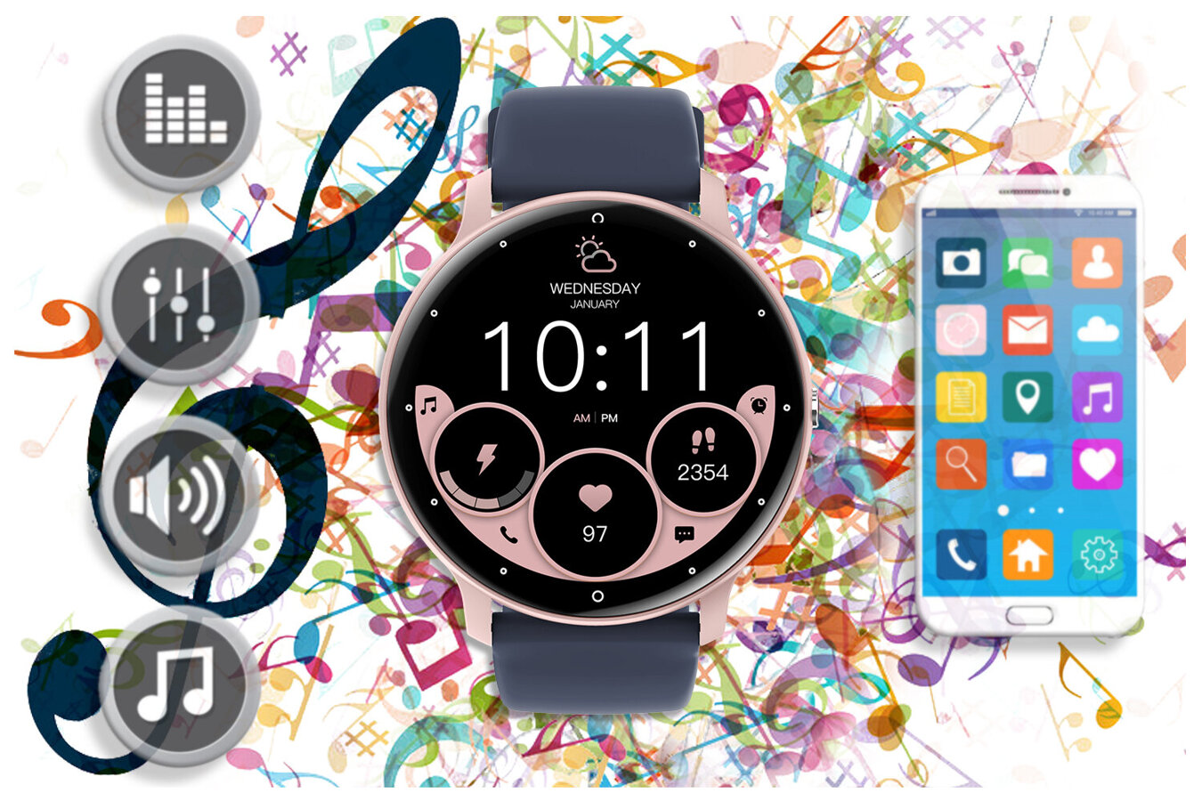 SMARTWATCH UNISEX GRAVITY GT1-7 PRO - BLUETOOTH CONNECTIONS, ADDITIONAL PASSAGE (sg027g)