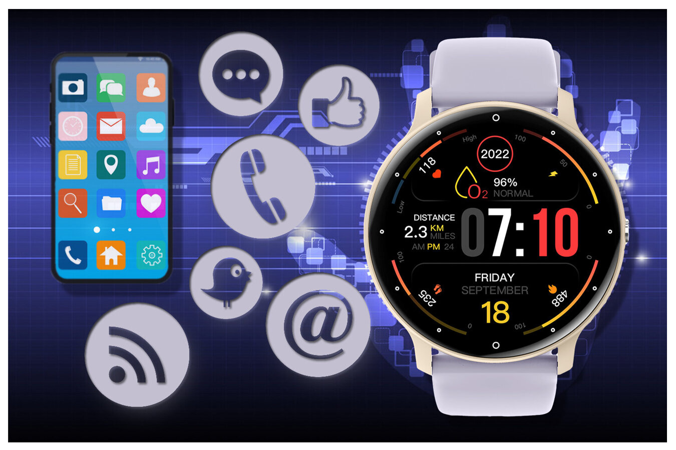 SMARTWATCH UNISEX GRAVITY GT1-8 PRO - BLUETOOTH CONNECTIONS, ADDITIONAL PASSAGE (sg027h)