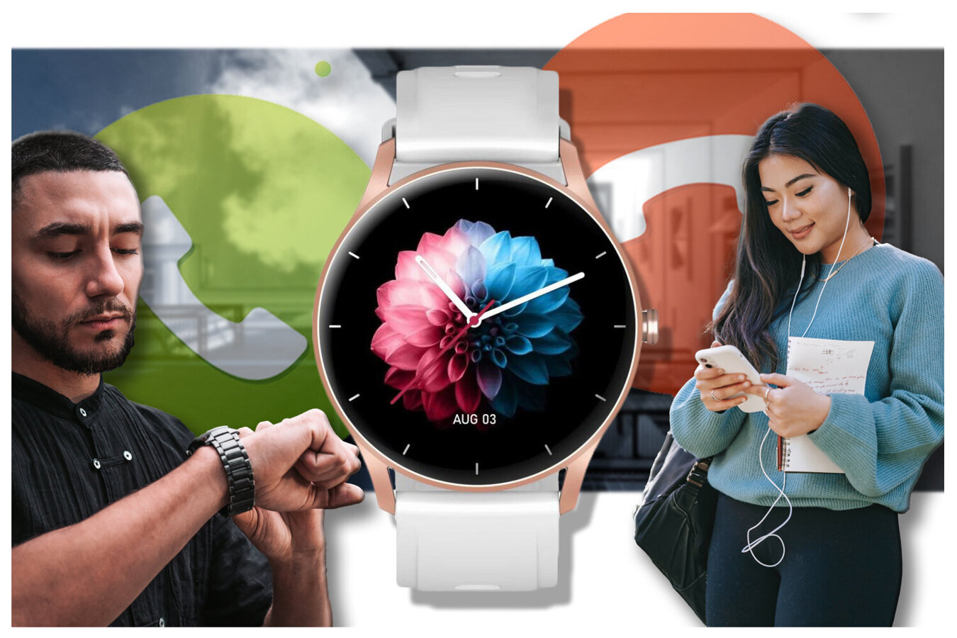 SMARTWATCH UNISEX GRAVITY GT2-5 - BLUETOOTH CONNECTIONS, OWN dial (sg019e)