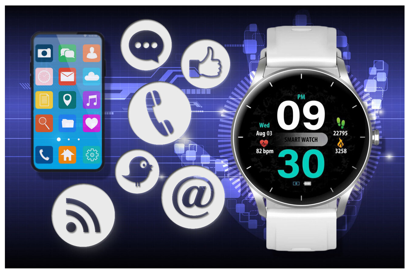 SMARTWATCH UNISEX GRAVITY GT2-7 - BLUETOOTH CONNECTIONS, OWN dial (sg019g)