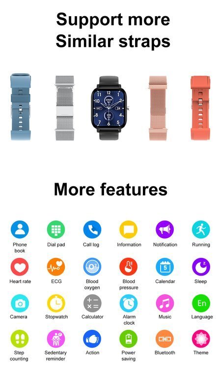 SMARTWATCH UNISEX PACIFIC 20-2 - ECG, MAKING CALLS (sy017b)