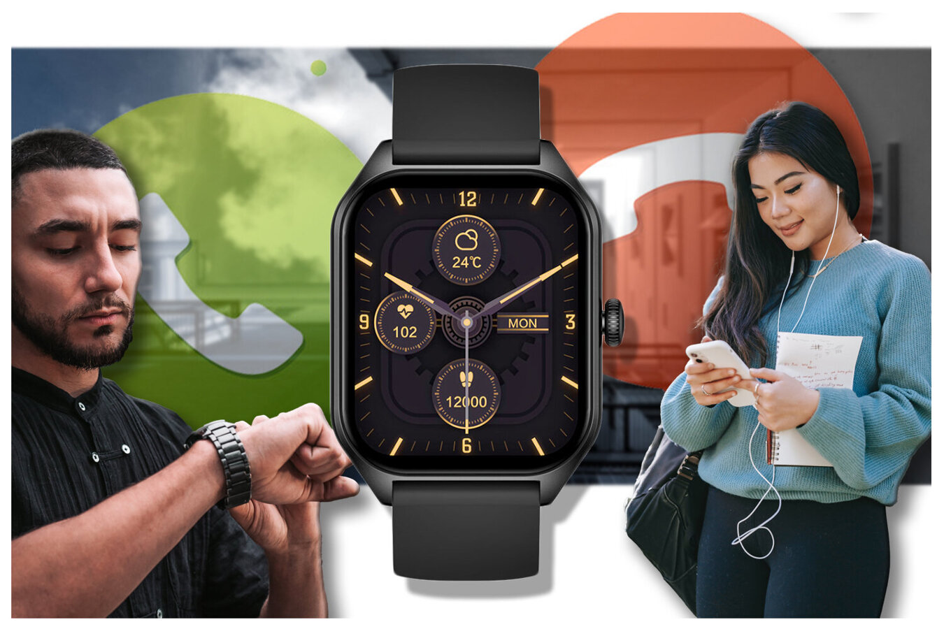 SMARTWATCH UNISEX Rubicon RNCF03 - BLUETOOTH CONNECTIONS, ALWAYS ON DISPLAY (sr049e)