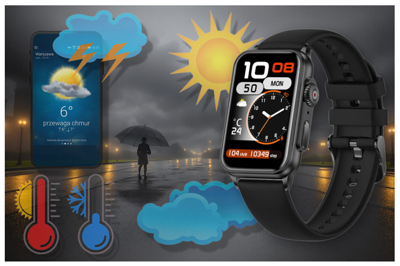 SMARTWATCH UNISEX Rubicon RNCF06 - SPORTS MODES, PULSOKSYMETER (sr051a)