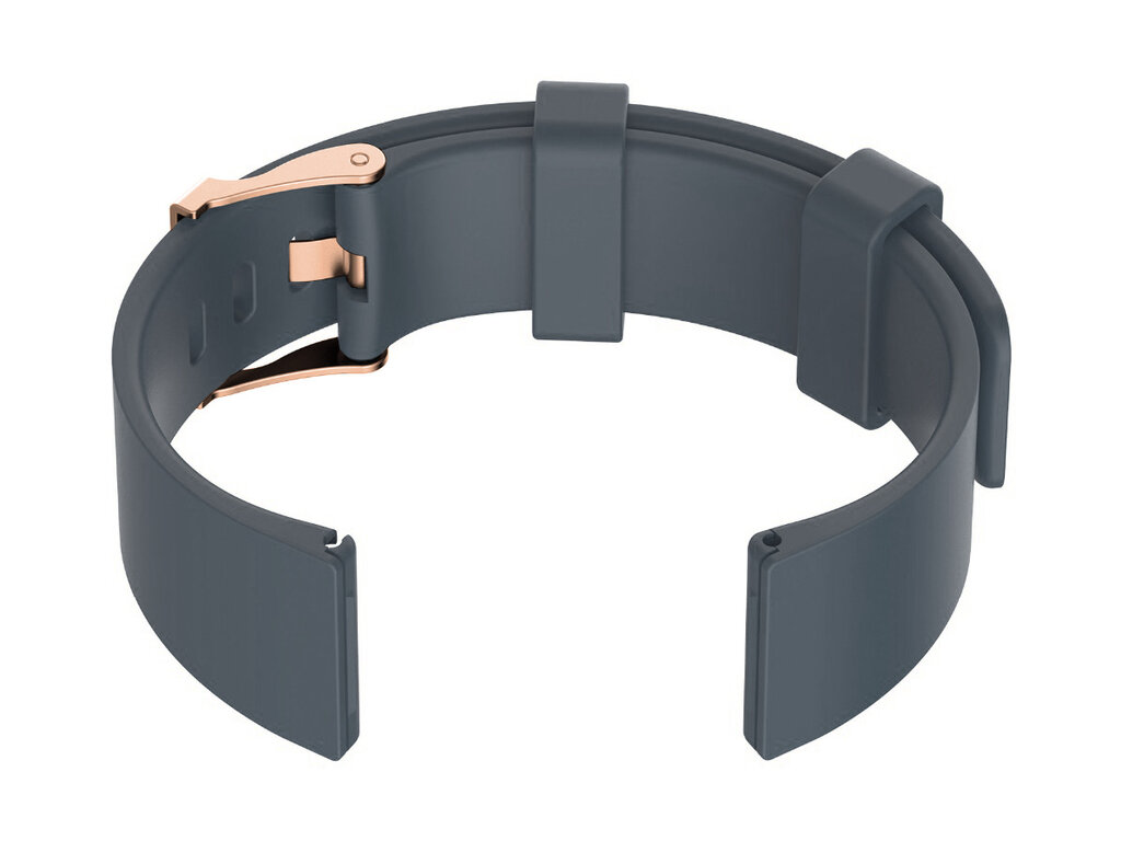 U15 rubber watch strap - gray/rosegold - 20mm