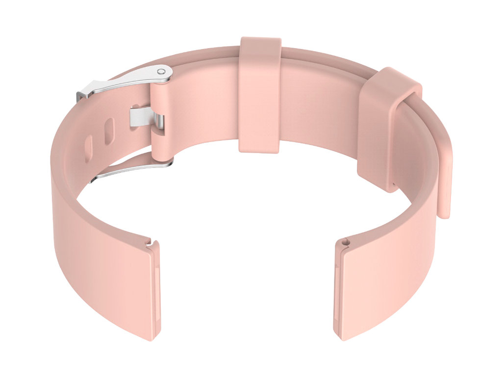 U15 rubber watch strap - pink/silver - 20mm