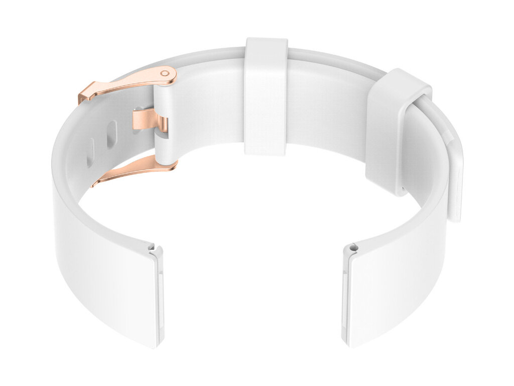 U15 rubber watch strap - white/rosegold - 20mm