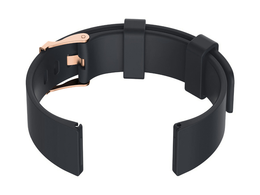 U15 watch rubber strap - dark gray/rosegold - 20mm