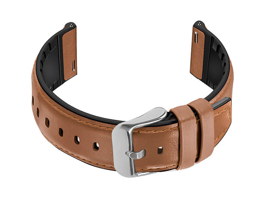 U16 rubber strap for watch - light brown - 22mm