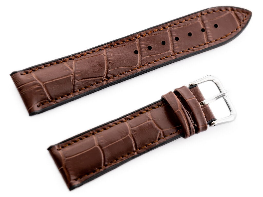 U18 watch rubber strap - brown/black- 22mm