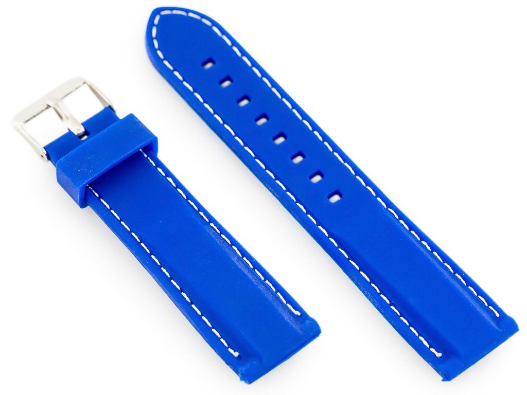 U20 rubber watch strap - blue 24mm