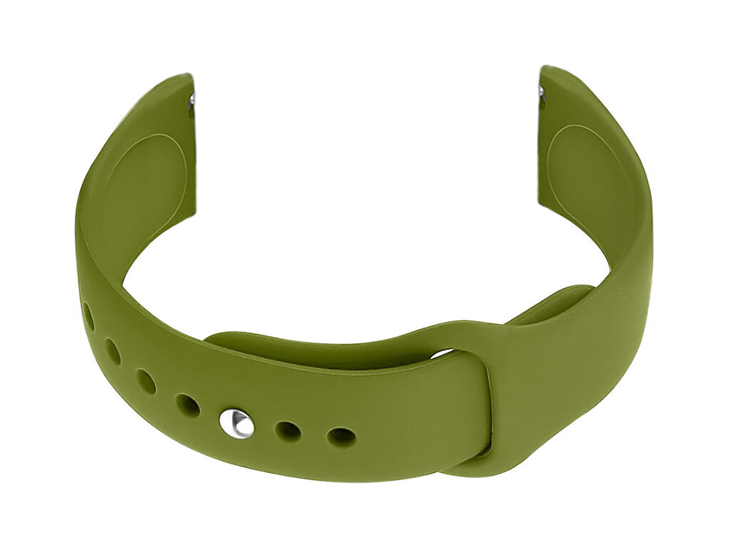 U21 20mm rubber watch strap - olive green