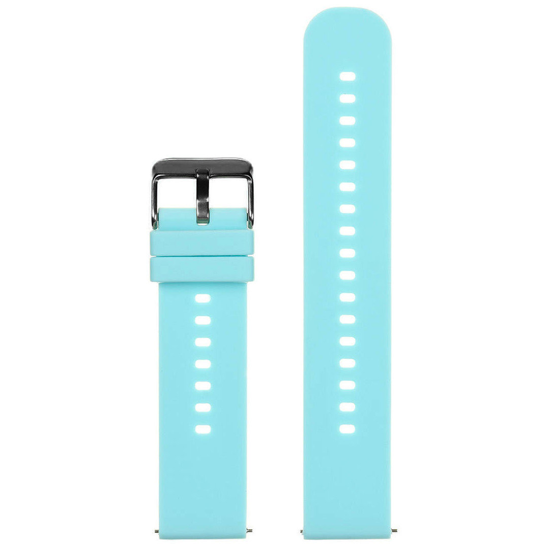 U27 rubber watch strap - blue/black - 18mm