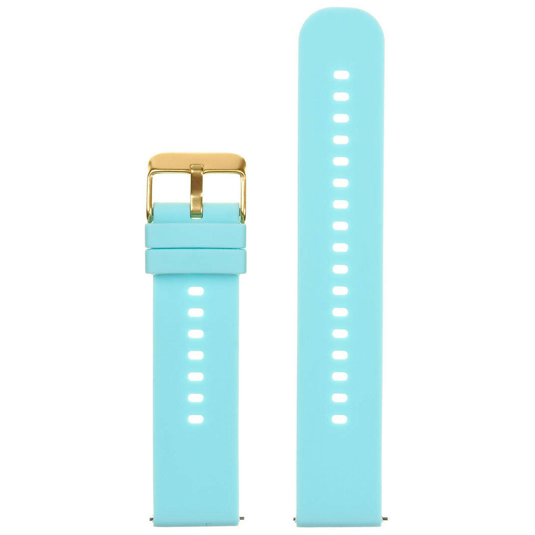 U27 rubber watch strap - blue/gold - 20mm