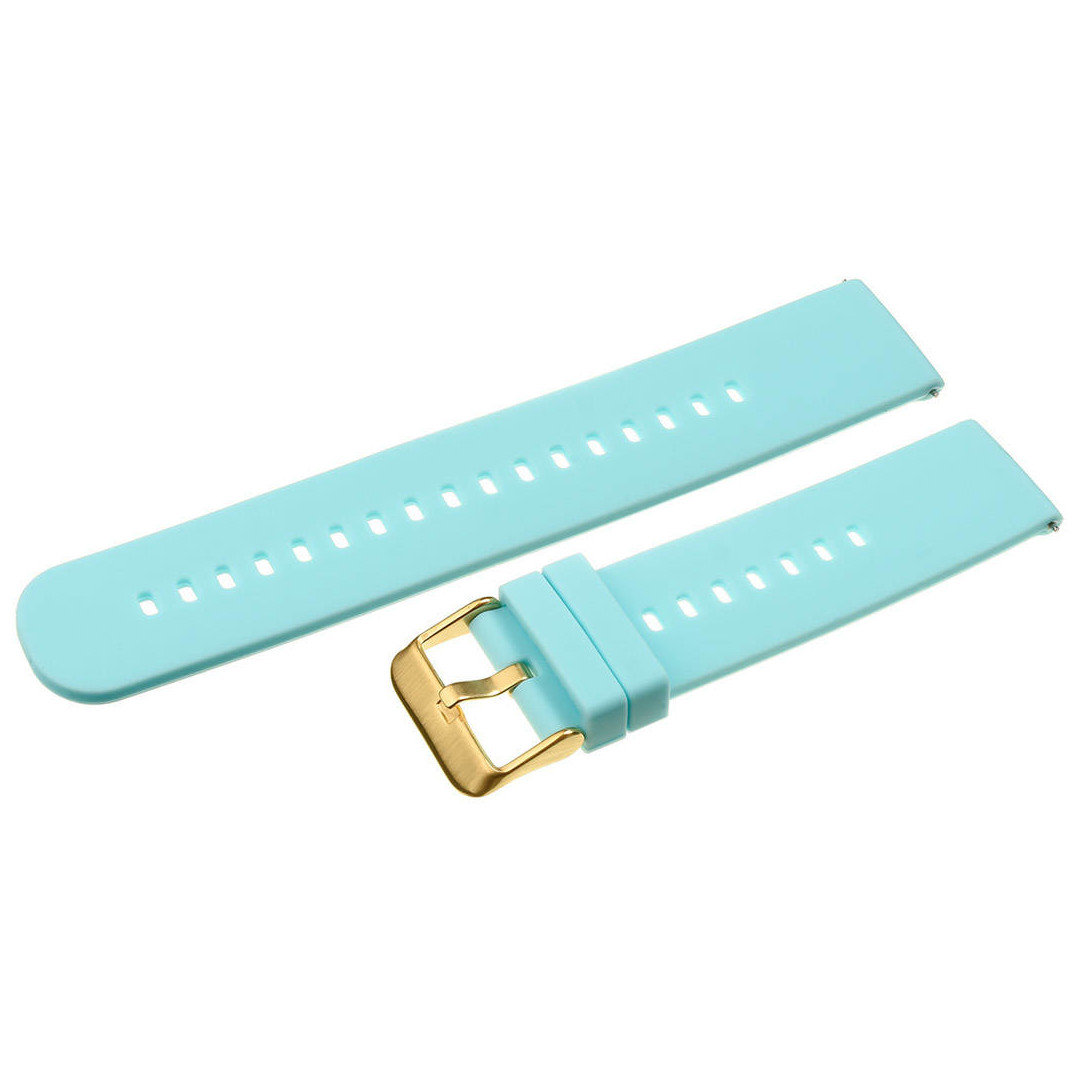 U27 rubber watch strap - blue/gold - 20mm