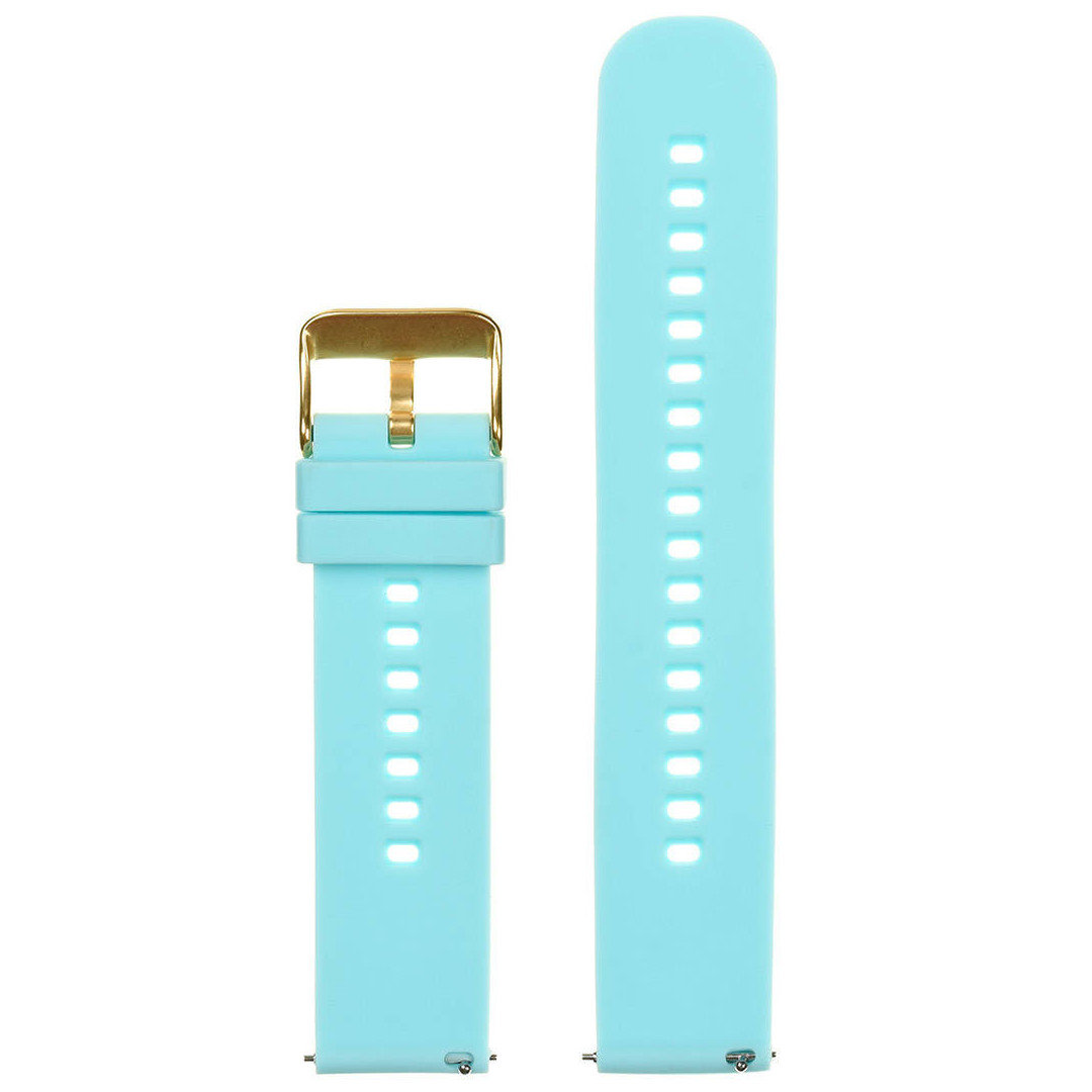 U27 rubber watch strap - blue/gold - 22mm