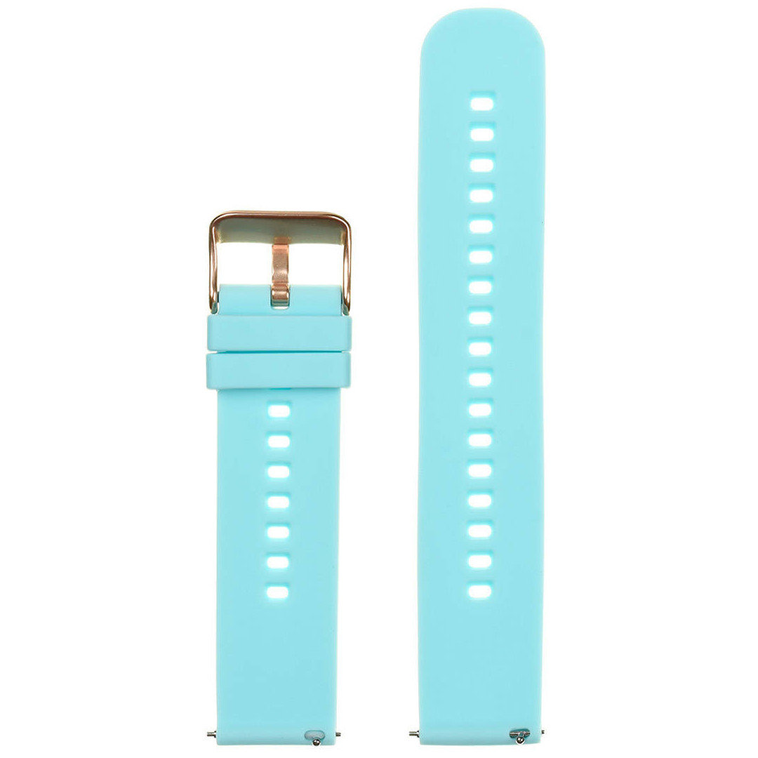 U27 rubber watch strap - blue/rosegold - 18mm